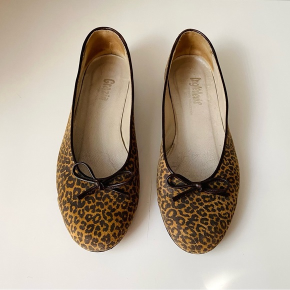 Vintage Ingledew’s Grazia Spanish Collection Suede Leapard Print Flats US 6.5 - Picture 3 of 9